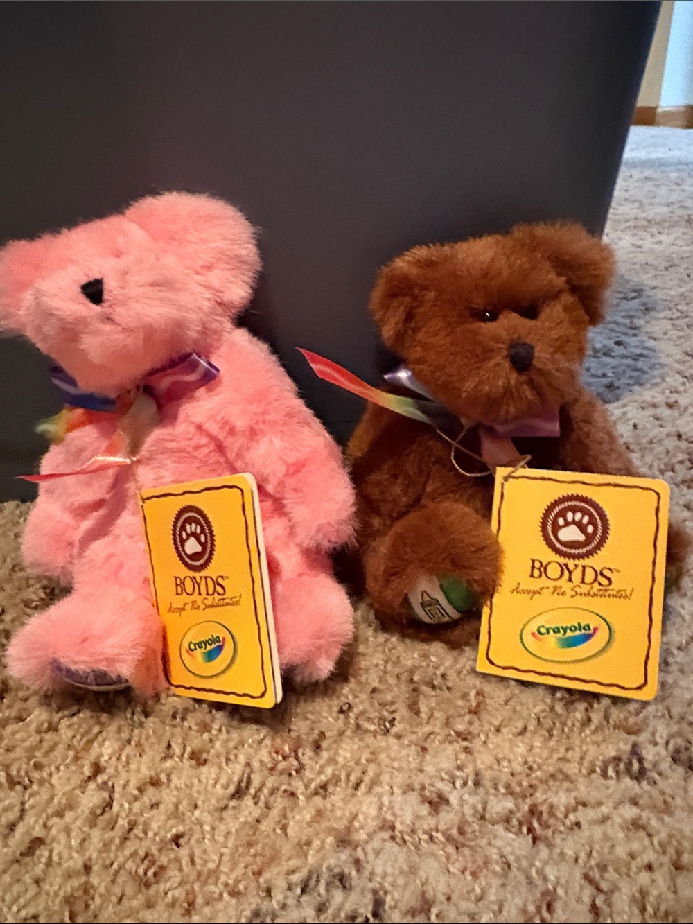 Plush Teddy Bear - Boyd’s Crayola collection Soft Collectible Pair